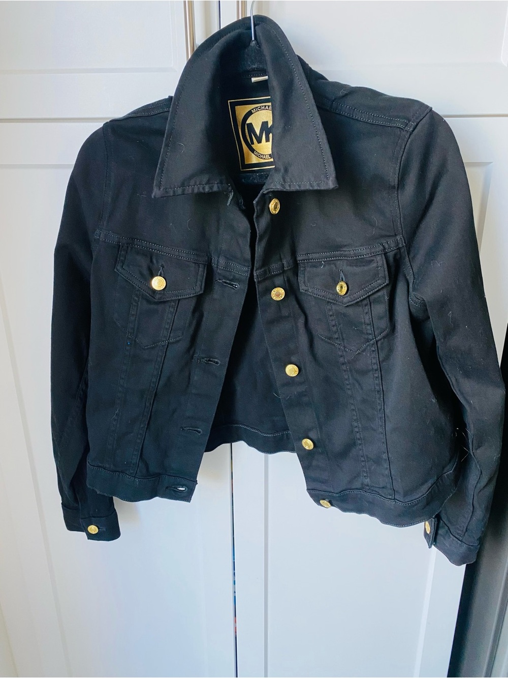 Michael Kors women’s large black jean jacket